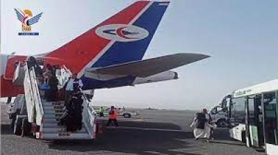  - وصول ومغادرة 555 راكباً عبر مطار صنعاء الدولي..
